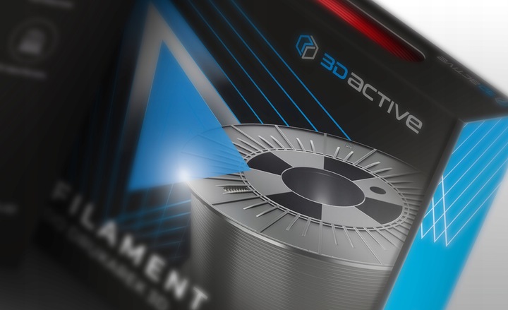 Filament PLA+ do drukarek 3D 3DACTIVE Czarny matowy 1,75mm 1kG 600mm/s