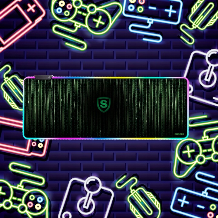 Podkładka pod myszkę gamingowa mysz xxl duża klawiaturę RBG świecąca 80x30