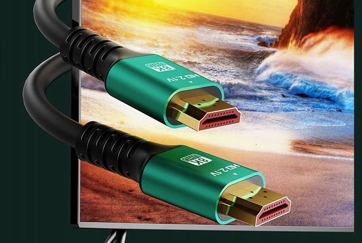 Kabel PRZEWÓD ZŁĄCZE ULTRA HIGH SPEED 2.1 UHD 8K 4K 8 m POZŁACANY HDMI HDMI
