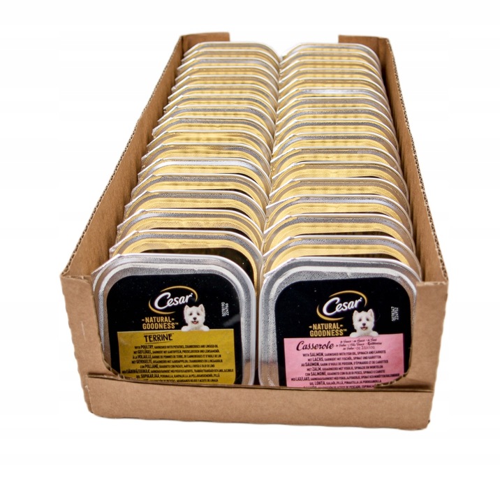 Karma Mokra dla Psa Cesar Natural Goodness mix smaków 34 szt x 100g