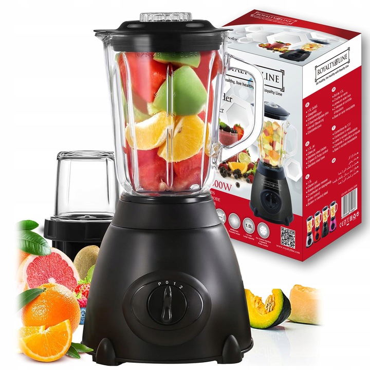 BLENDER KIELICHOWY SZKLANY DO KOKTAJLI KRUSZY LÓD MŁYNEK DO KAWY ZIAREN 2w1