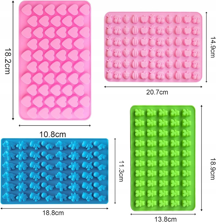 SILIKONOWE FOREMKI NA ŻELKI MISIE ZESTAW DO ROBIENIA CUKIERKÓW PIPETA