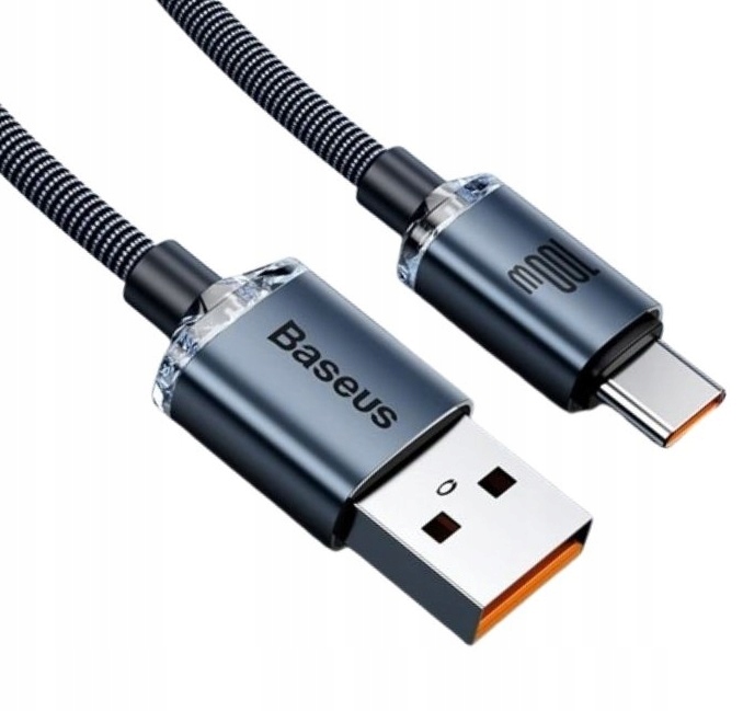 WZMACNIANY KABEL PRZEWÓD BASEUS USB USB-C 100W 6A 2M SZYBKIE ŁADOWANIE