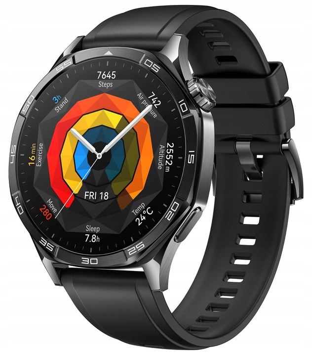 Huawei Watch GT 5 Active 46mm Amoled NFC GPS IP69K Czarny (PL)