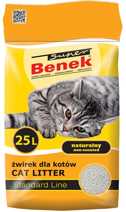 SUPER BENEK Żwirek Naturalny 25L