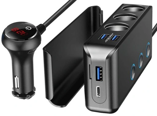 ROZDZIELACZ ROZGAŁĘŹNIK ZAPALNICZKI 4 USB QC i PD