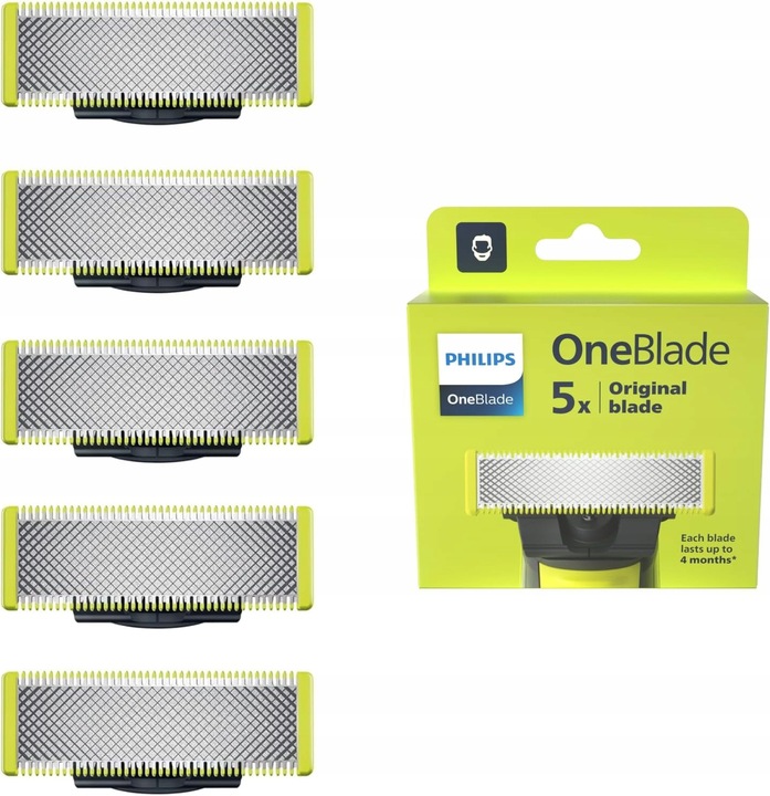5x OSTRZA PHILIPS ONEBLADE ORYGINALNE OSTRZE NOŻYK GŁOWICA GOLARKA PRO