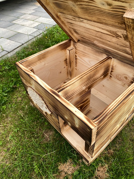 DREWNIANY domek dom dla JEŻA jeży lęgowy budka legowisko schron xxl