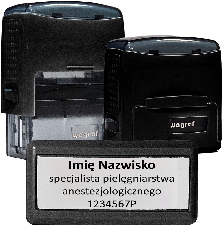 WAGRAF B2s - IMIENNA PIECZĄTKA FIRMOWA - do 4 wersów - 12 kolorów obudowy