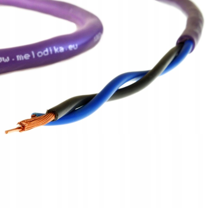 KABEL GŁOŚNIKOWY CU OFC 4N 2x2,5mm2 MELODIKA MDC2250 PURPLE RAIN 1mb