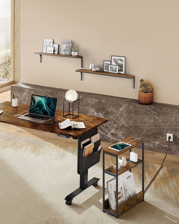 SZAFKA NOCNA STOLIK NOCNY DO SYPIALNI LOFT 48X58X18 CM SYPIALNIA WĄSKA