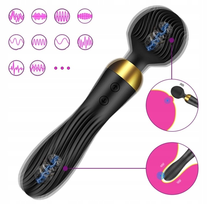 Wibrator Damski Ekskluzywny Masażer Łechtaczki 2w1 Sex Dildo Dwustronny