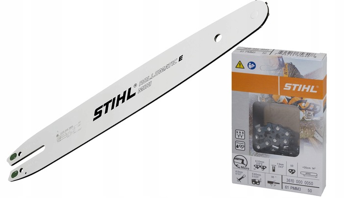 STIHL PROWADNICA + 2X ŁAŃCUCH MS 162 170 171 180 35cm 1,1mm 3/8' 50