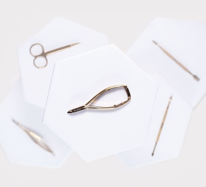 Cążki do skórek dwusprężynowe złote 5mm Ostre PREMIUM Aba Group 1127