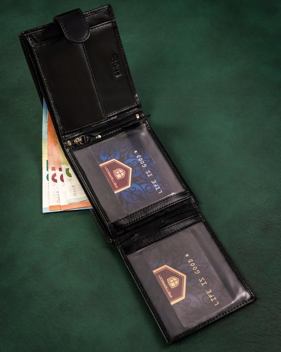 PETERSON męski portfel skórzany na prezent RFID