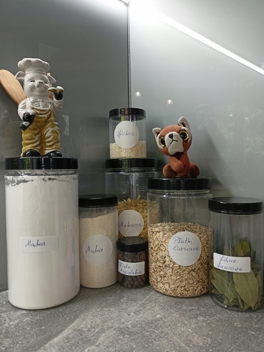 Pojemniki na żywność słoik słoiki do kuchni 1,5L zestaw 10 sztuk + etykiety