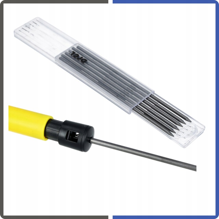 Ołówek Stolarski Budowlany Automatyczny Z Temperówką 24 Szt Wkładów