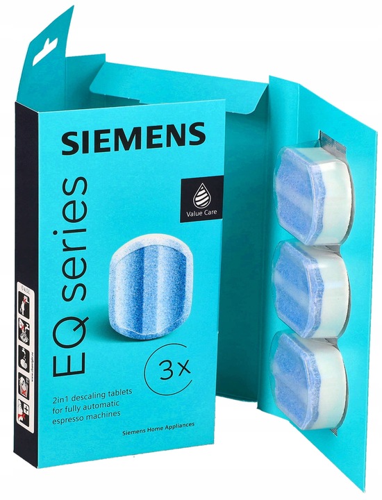 Tabletki do odkamieniania czyszczenia ekspresu Siemens TZ80002 2w1
