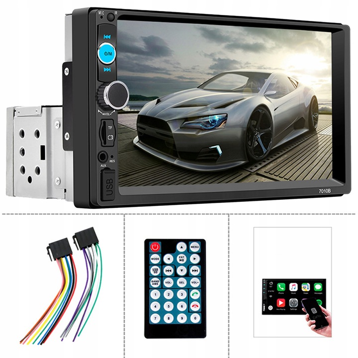 RADIO SAMOCHODOWE BLUETOOTH 1 DIN 7" USB MICRO SD 4x45W DOTYKOWY EKRAN