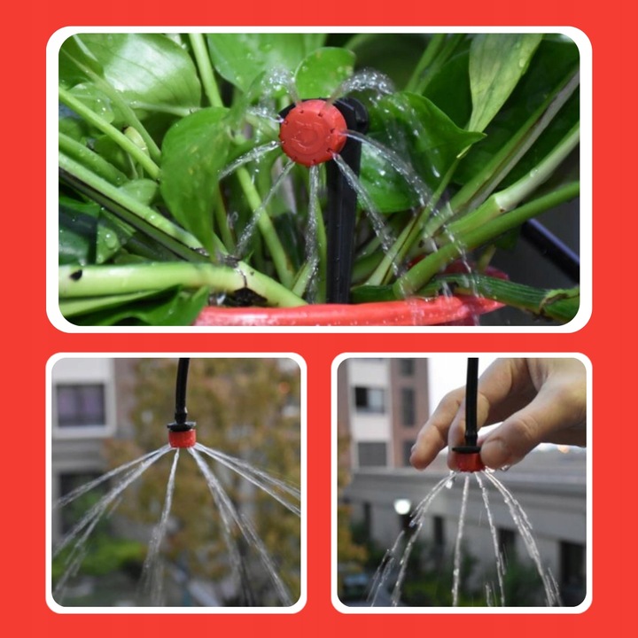 KROPLOWNIK EMITER NAWADNIANIA Z KOMPENSACJĄ 100SZT DO NAWADNIANIA PODLEWANI