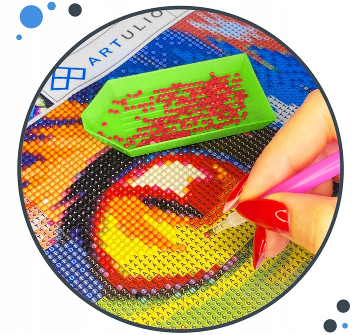 HAFT DIAMENTOWY DIAMOND PAINTING MOZAIKA DIAMENTOWA ZESTAW 5D + AKCESORIA