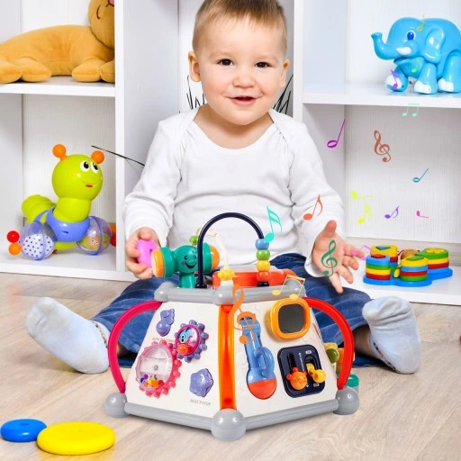 MULTIKOSTKA KOSTKA EDUKACYJNA INTERAKTYWNA DŹWIĘKI SENSORYCZNA DLA DZIECI