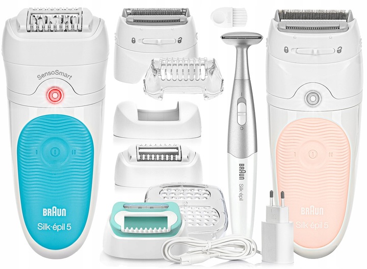 DEPILATOR + GOLARKA BRAUN Silk-epil 5 SensoSmart + NASADKI + TRYMER