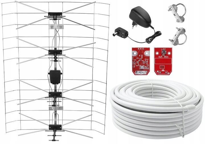 NAJMOCNIEJSZA ANTENA SIATKOWA DVB-T2 MUX8 H265 Nowy Standard Jakości