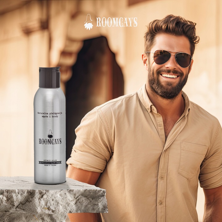 OLEJEK DO BRODY DO PIELĘGNACJI WĄSÓW ZAROSTU ROOMCAYS ZMIĘKCZAJĄCY 100 ml