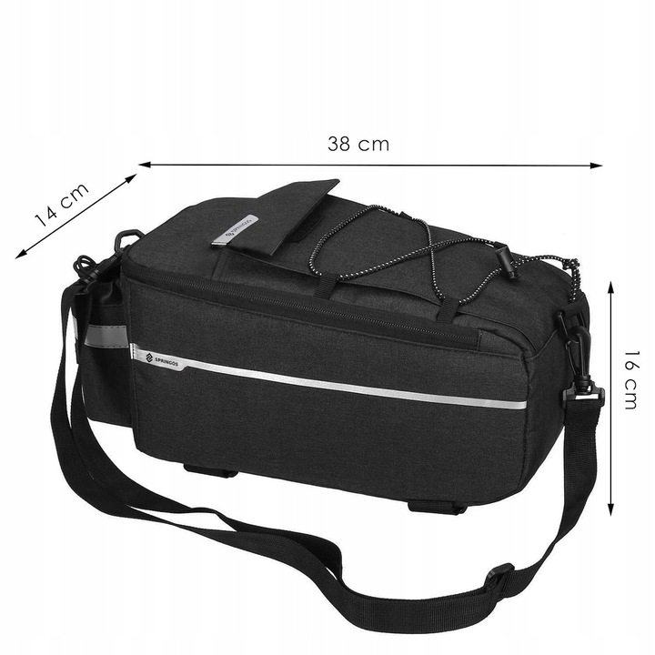 SAKWA ROWEROWA TORBA NA BAGAŻNIK ROWEROWY TERMICZNA POJEMNA DUŻA 8,5l KUFER