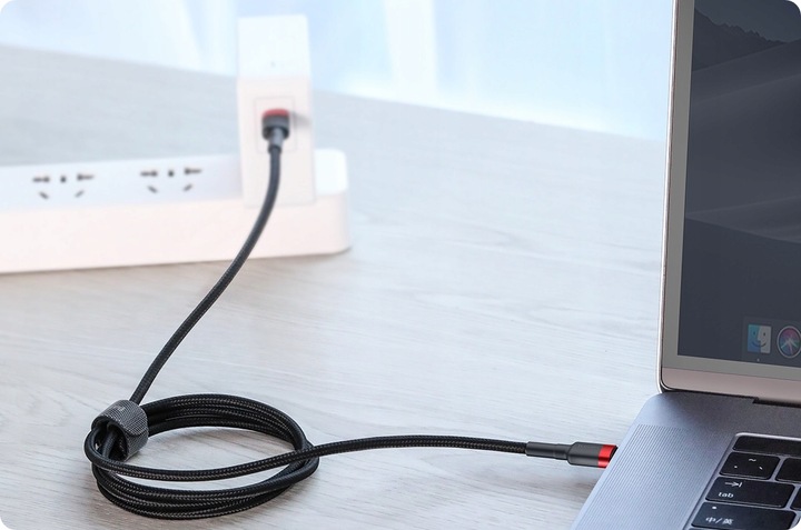 BASEUS MOCNY KABEL USB-C SZYBKIE ŁADOWANIE TYP-C TYPE-C PD 60W QC 3.0 1M