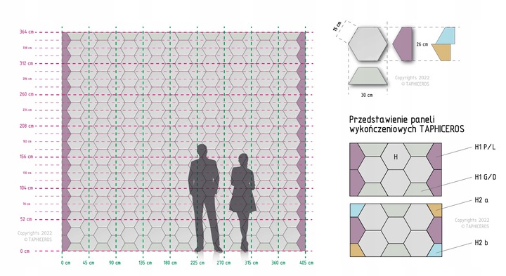PLASTER MIODU panele tapicerowane HEXAGON SOFT