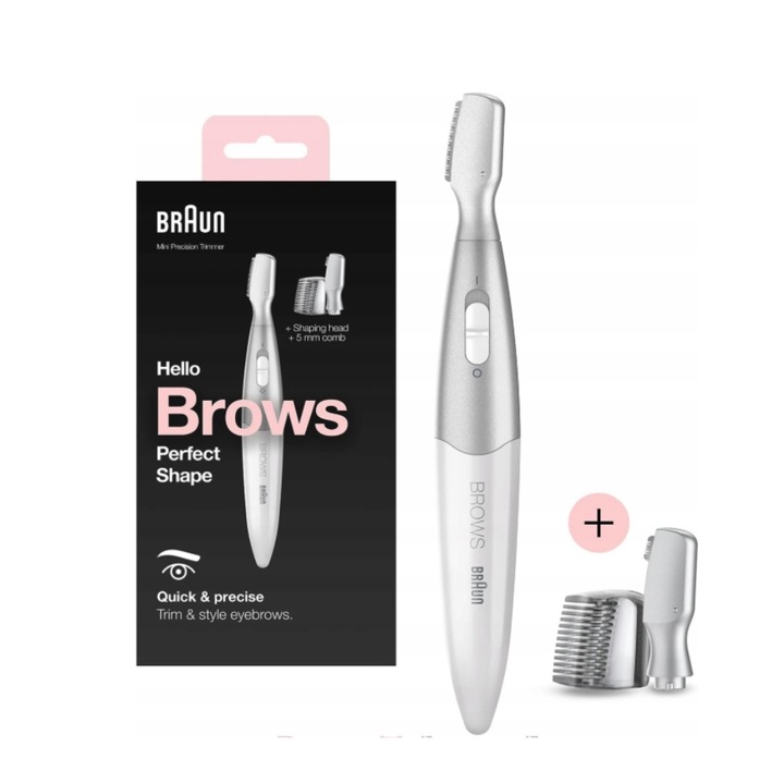 Braun FG1106 Precyzyjny trymer do regulacji brwi damski mini,