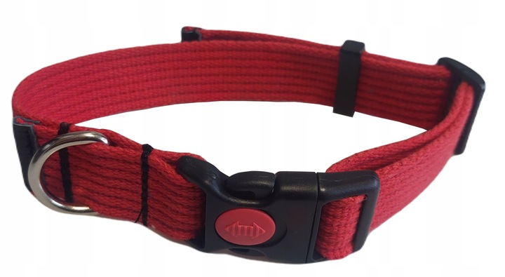 obroża dla L-XL z adresem Psa Parciana Bawełniana