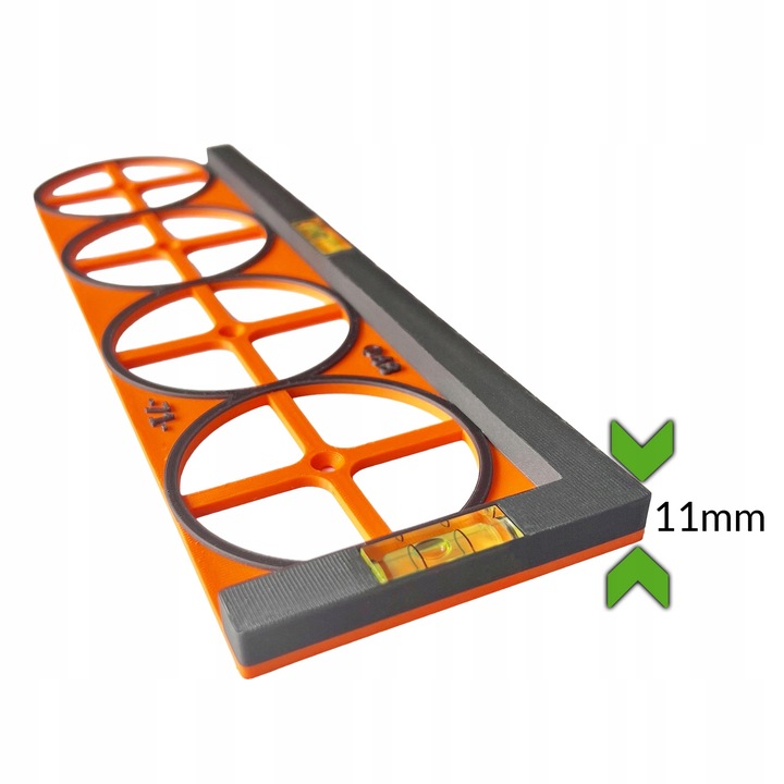 Szablon do wymiarowania otworów puszek elektrycznych gniazdek wzornik