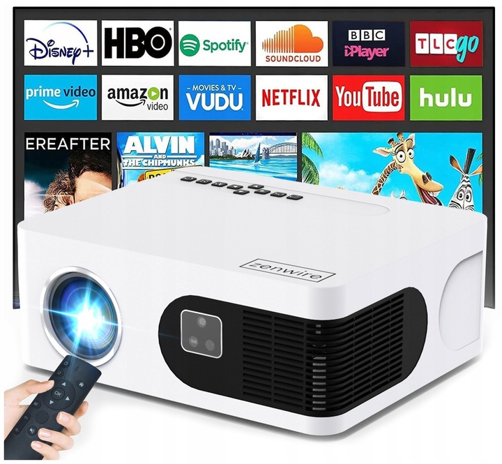 Projektor mini Rzutnik LED WiFi Android TV FULL HD 4K Autofocus do