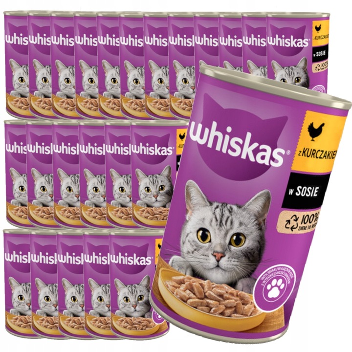 WHISKAS Kurczak 24x400g Puszka karma dla kotów