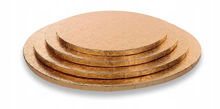 PODKŁAD OKRĄGŁY pod ciasto TORT gruby ZŁOTY - 30 cm