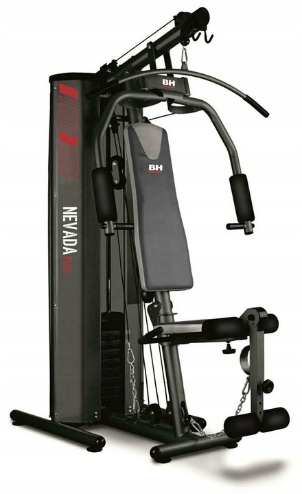 Atlas treningowy do ćwiczeń Nevada Plus Black BH Fitness + Mata pod sprzęt