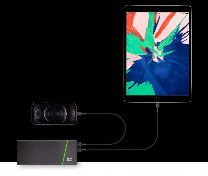 Mocny Kabel GreenCell PowerStream USB-A - Lightning 2m do iPhone 12 13 14