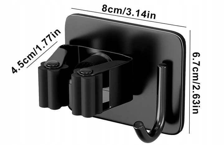 WIESZAK ścienny na Ręcznik Mop Miotła 4 SZTUKI Uchwyt do Łazienki i