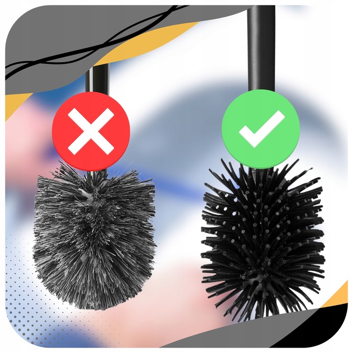 SZCZOTKA DO WC SILIKONOWA TOALETOWA DO ŁAZIENKI TOALETY CZARNA +