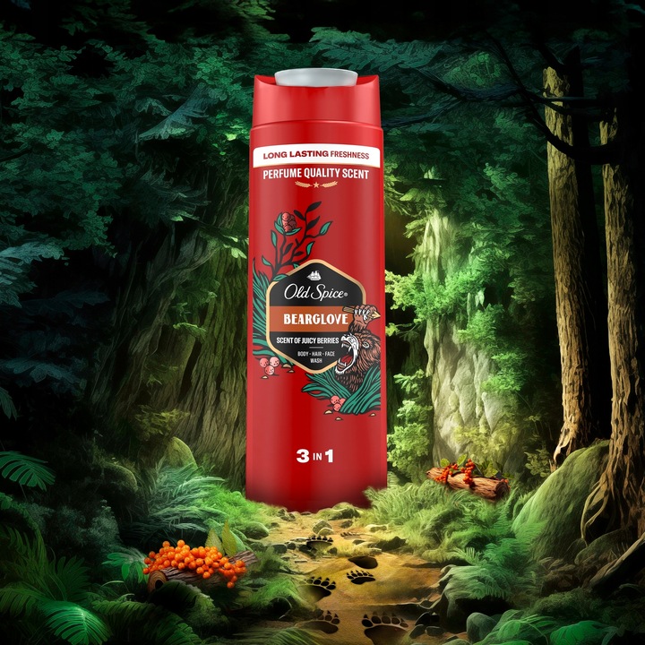 Old Spice Bearglove Żel męski pod prysznic i szampon 3w1, 6 x 400ml