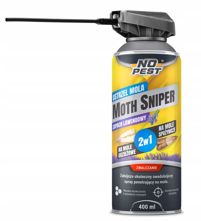 ŚRODEK SPRAY NA MOLE ODZIEŻOWE SPOŻYWCZE MUCHY NO PEST 400ML MOTH