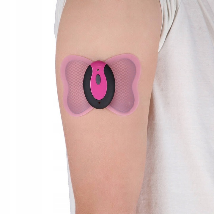 Elektrostymulator Stymulator Mięśni Brzucha + Żelowe Nakładki Motylki 4 szt