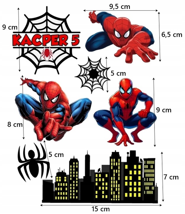 WYDRUK CUKROWY Opłatek na tort SPIDERMAN SPIDER-MAN PAJĄK MASA CUKROWA