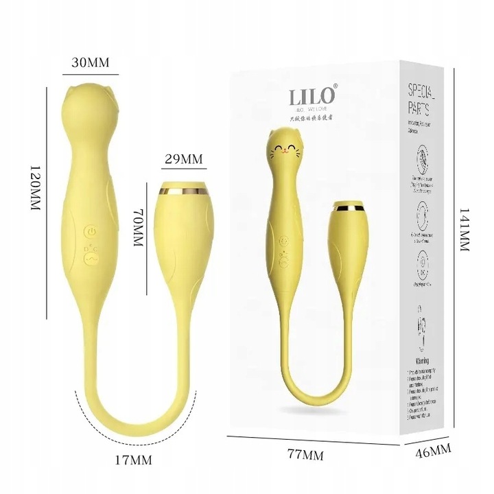 JAJECZKO WIBRUJĄCE ZE STYMULATOREM ŁECHTACZKI