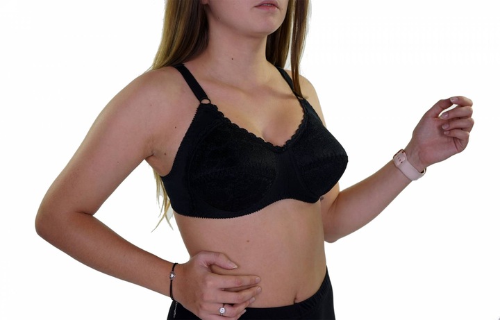 Biustonosz stanik tradycyjny czarny miękki 95C