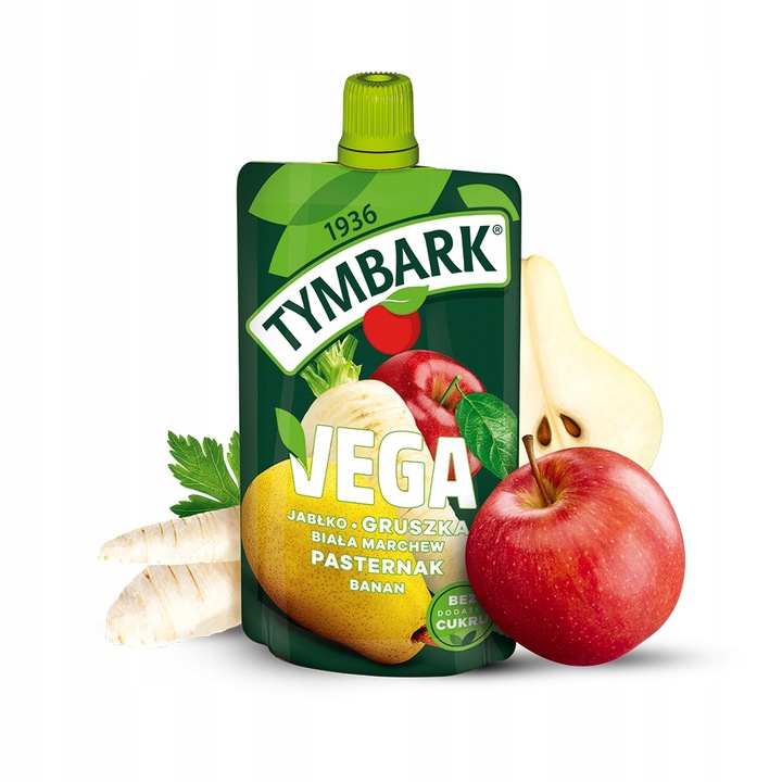 Mus warzywa owoce Tymbark Vega gruszka marchew pasternak banan 12x 100g