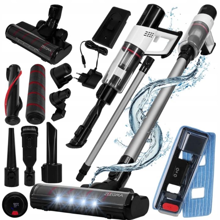 ODKURZACZ BEZPRZEWODOWY PIONOWY RĘCZNY BEZWORKOWY LEKKI MOP MOPUJĄCY 3 w 1